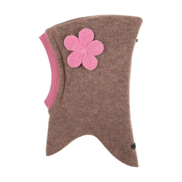 Ren Ren Elefanthuvud med Blomma - Ull/Fleece - Valnöt
