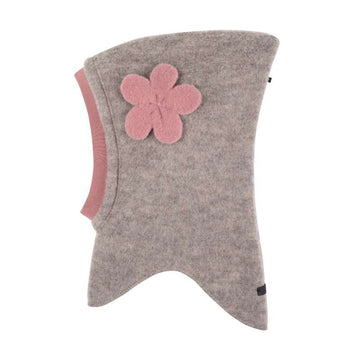 Ren Ren Elefanthue m. Blomma - Ull/Fleece - Moonrock