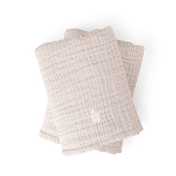 Sebra Pusselunderlag 6-lager - 2 st. - Muslin - Ros