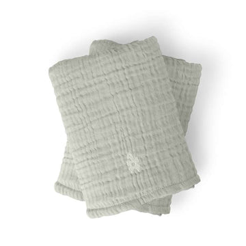 Sebra Pusselunderlag 6-lager - 2 st. - Muslin - Grön