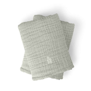 Sebra Pusselunderlag 6-lager - 2 st. - Muslin - Grön