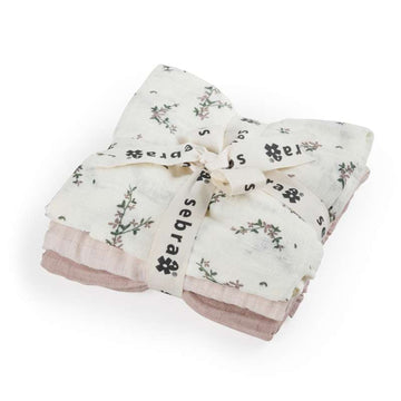 Sebra Stofbleer - 3 st. - Powder Blossom - Ros