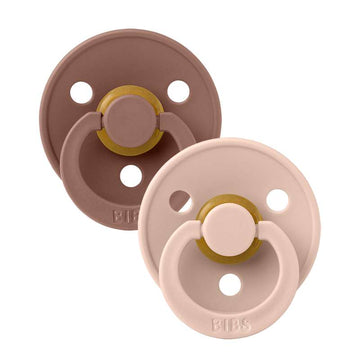 Bibs Anatomisk Colour Napp - 2-Pack - strl. 1 - naturgummi - Blush/Woodchuck
