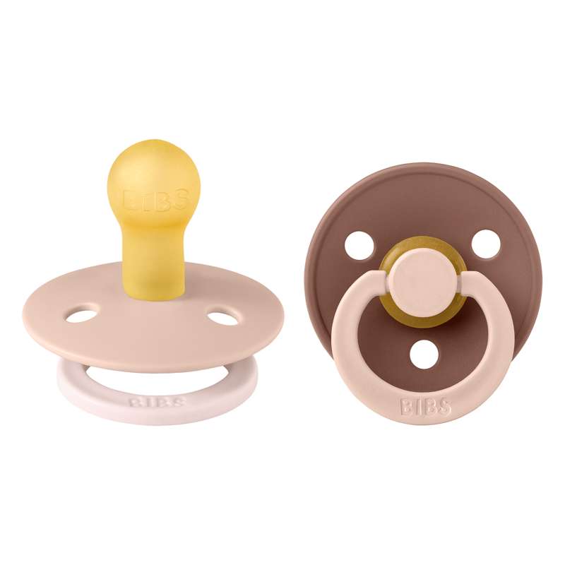 BIBS Rund Colour Sut - Str. 1 - Naturgummi - Studio - Fusion - Blush/Woodchuck Mix
