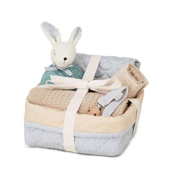 Cam Cam Copenhagen Babyshower Gåva Korg - Klassiska Ränder Blå