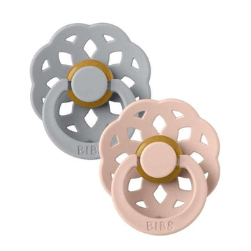 Bibs Boheme Napp - 2-Pack - strl. 1 - naturgummi - Moln/Blush