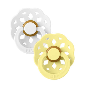 Bibs Boheme Napp - 2-Pack - strl. 2 - naturgummi - Vit/Sol