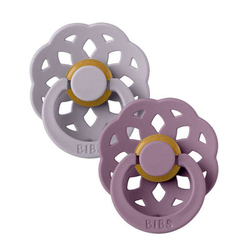 Bibs Boheme Napp - 2-Pack - strl. 1 - naturgummi - Fossilgrå/Mauve