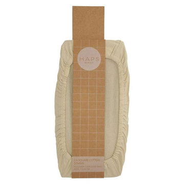 HAPS Nordic Cotton Covers Bomullslakan - Fyrkantiga - 2-pack - Oyster