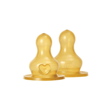 BIBS Flaska - Tillbehör - Suttehuvud - Latex/Rund - 2-Pack - Medium Flöde