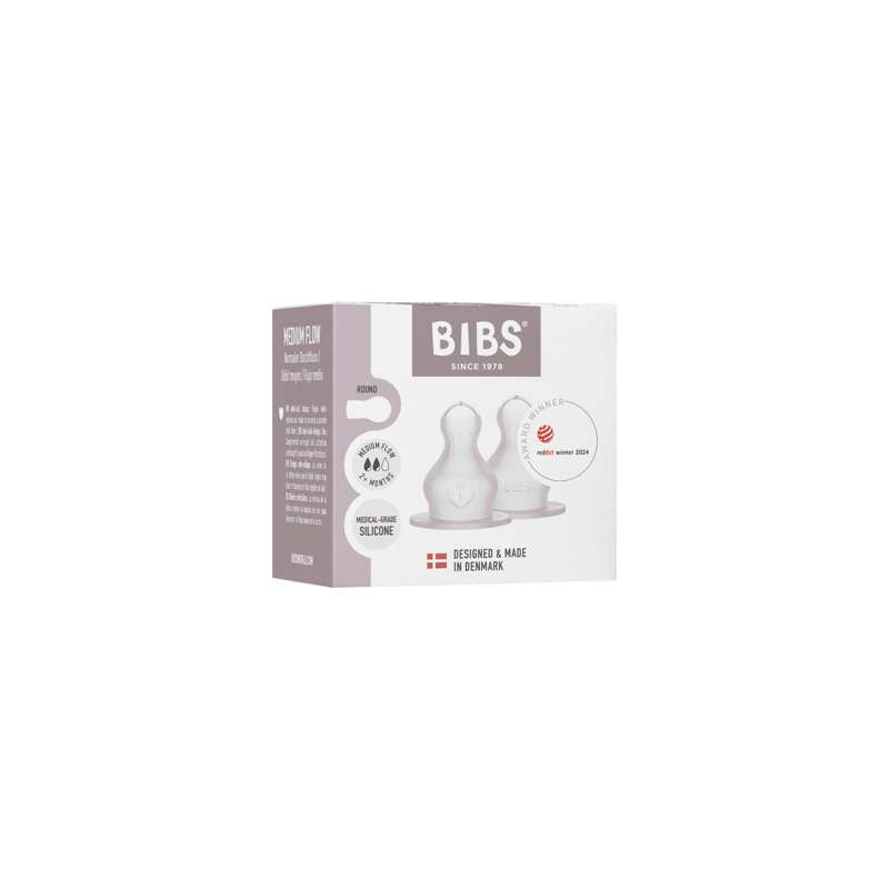 BIBS Flaska - Tillbehör - Sugerör - Silikon/Rund - 2-Pack - Medium Flöde
