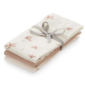 Cam Cam Copenhagen Tygblöja - 3-pack - GOTS - Mix Windflower Creme/Dusty Rose/Powder