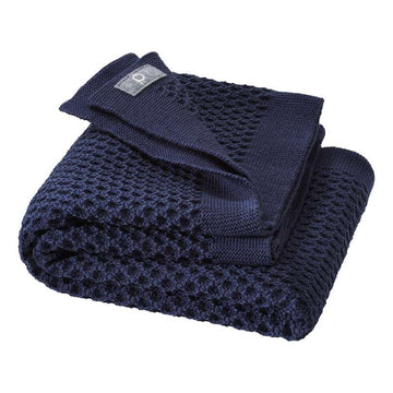 Disana Honeycomb Babytæppe - Merinould - 80x100 cm. - Indigo