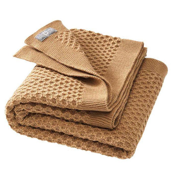 Disana Honeycomb Babyfilt - Merinoull - 80x100 cm - Karamell