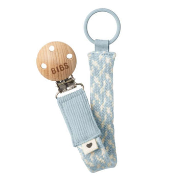 BIBS Tillbehör - Paci Braid Napparsnöre - Baby Blue/Ivory
