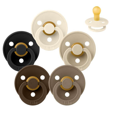 Bibs Rund Colour Napp - Sampak - 5 st. - strl. 1 - 50 Shades of Coffee