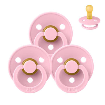 Bibs Rund Colour Napp - Sampak - 3 st. - strl. 2 - Baby Pink