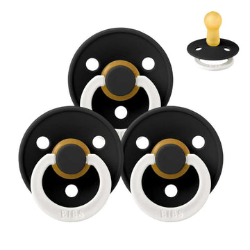 Bibs Rund Colour Napp - Sampak - 3 st. - strl. 2 - GLOW - Svart