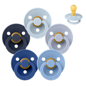 Bibs Rund Colour Napp - Sampak - 5 st. - strl. 1 - Blåögd bebis