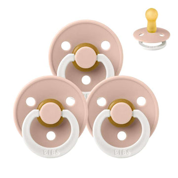Bibs Rund Colour Napp - Sampak - 3 st. - strl. 2 - GLOW - Blush