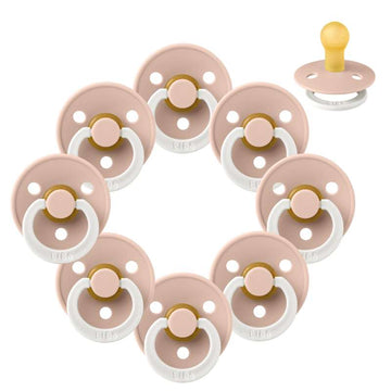 Bibs Rund Colour Napp - Sampak - 8 st. - strl. 1 - GLOW - Blush