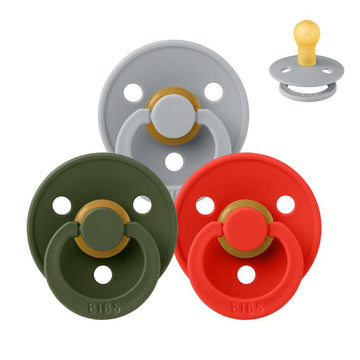 Bibs Rund Colour Napp - Sampak - 3 st. - strl. 1 - Julkollektionen