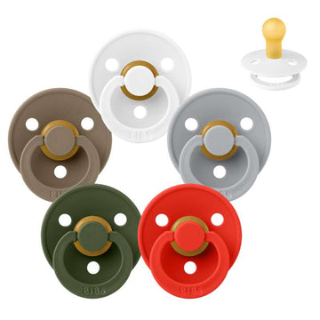 Bibs Rund Colour Napp - Sampak - 5 st. - strl. 1 - Julkollektionen