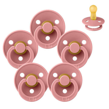 Bibs Rund Colour Napp - Sampak - 5 st. - strl. 2 - Dammrosa