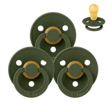 Bibs Rund Colour Napp - Sampak - 3 st. - strl. 3 - Jägaregrön