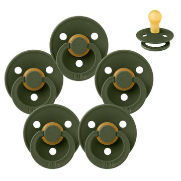 Bibs Rund Colour Napp - Sampak - 5 st. - strl. 1 - Jaktgrön