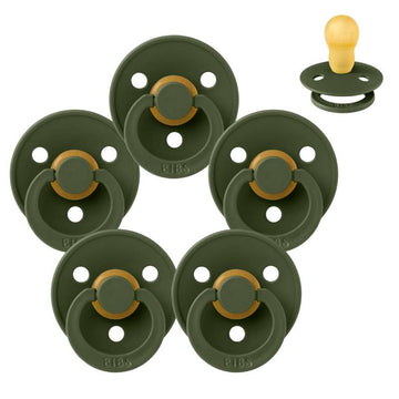 Bibs Rund Colour Napp - Sampak - 5 st. - strl. 3 - Jägaregrön