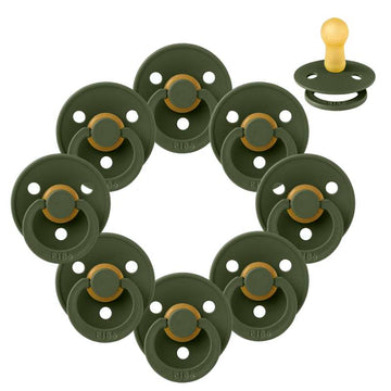 Bibs Rund Colour Napp - Sampak - 8 st. - strl. 2 - Jägaregrön