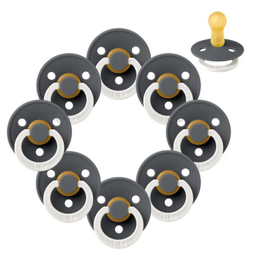 Bibs Rund Colour Napp - Sampak - 8 st. - strl. 2 - GLOW - Järn