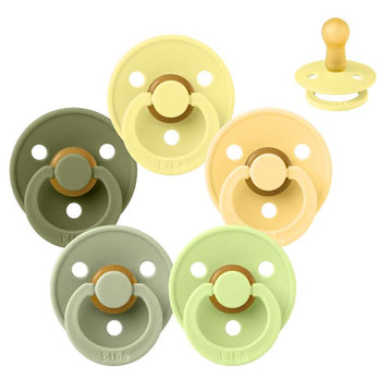 Bibs Rund Colour Napp - Sampak - 5 st. - strl. 2 - Lovely Lime