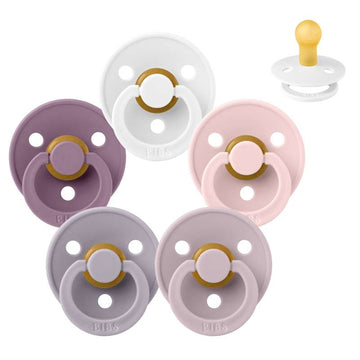 Bibs Rund Colour Napp - Sampak - 5 st. - strl. 1 - Underbara syren