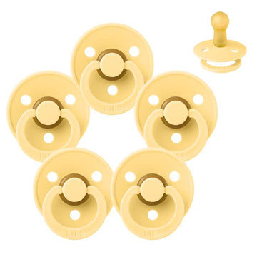 Bibs Rund Colour Napp - Sampak - 5 st. - strl. 2 - Ljus Smör