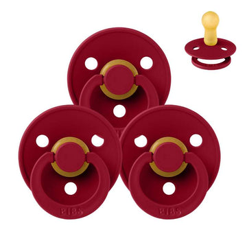 Bibs Rund Colour Napp - Sampack - 3 st. - strl. 2 - Ruby