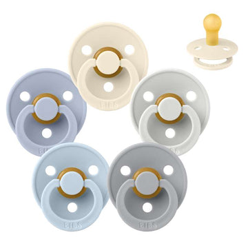 Bibs Rund Colour Napp - Sampack - 5 st. - strl. 1 - Mjuk och klar