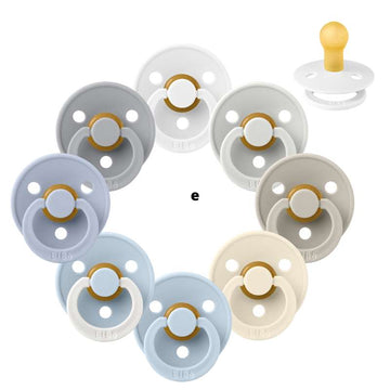 Bibs Rund Colour Napp - Sampak - 8 st. - strl. 1 - Mjuk och klar