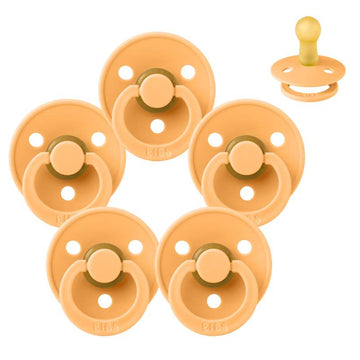 Bibs Rund Colour Napp - Sampak - 5 st. - strl. 2 - Sunkissed