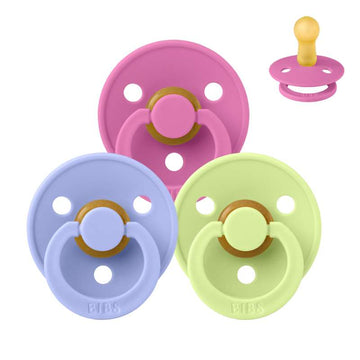 Bibs Rund Colour Napp - Sampack - 3 st. - strl. 2 - Sweet Sorbet