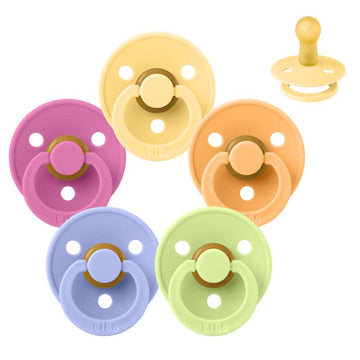 Bibs Rund Colour Napp - Sampack - 5 st. - strl. 2 - Söt Sorbet