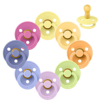 Bibs Rund Colour Napp - Sampack - 8 st. - strl. 2 - Söt Sorbet