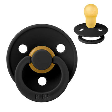Bibs Rund Colour Napp - strl. 3 - naturgummi - Svart