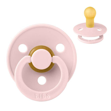 Bibs Rund Colour Napp - strl. 1 - naturgummi - Blomma