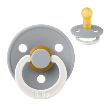Bibs Rund Colour Napp - strl. 2 - naturgummi - GLOW - Moln