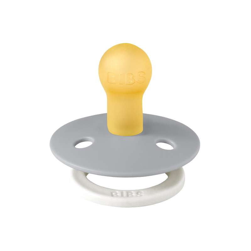 Bibs Rund Colour Napp - strl. 1 - naturgummi - GLOW - Moln