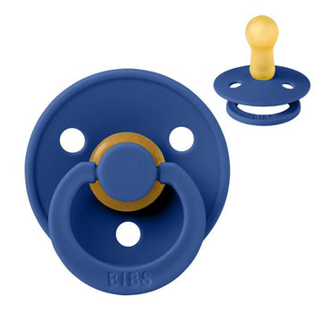 Bibs Rund Colour Napp - strl. 2 - naturgummi - Kornblomma