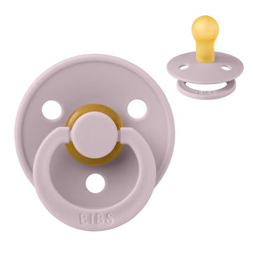 Bibs Rund Colour Napp - strl. 1 - naturgummi - Dämpad Lila