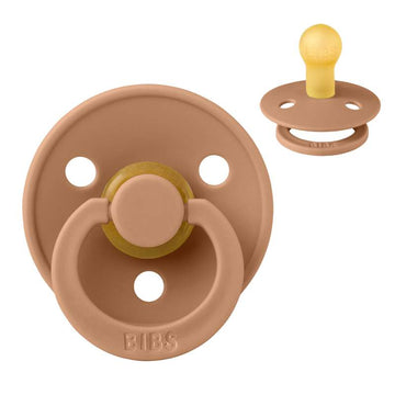 Bibs Rund Colour Napp - strl. 1 - naturgummi - Jorden